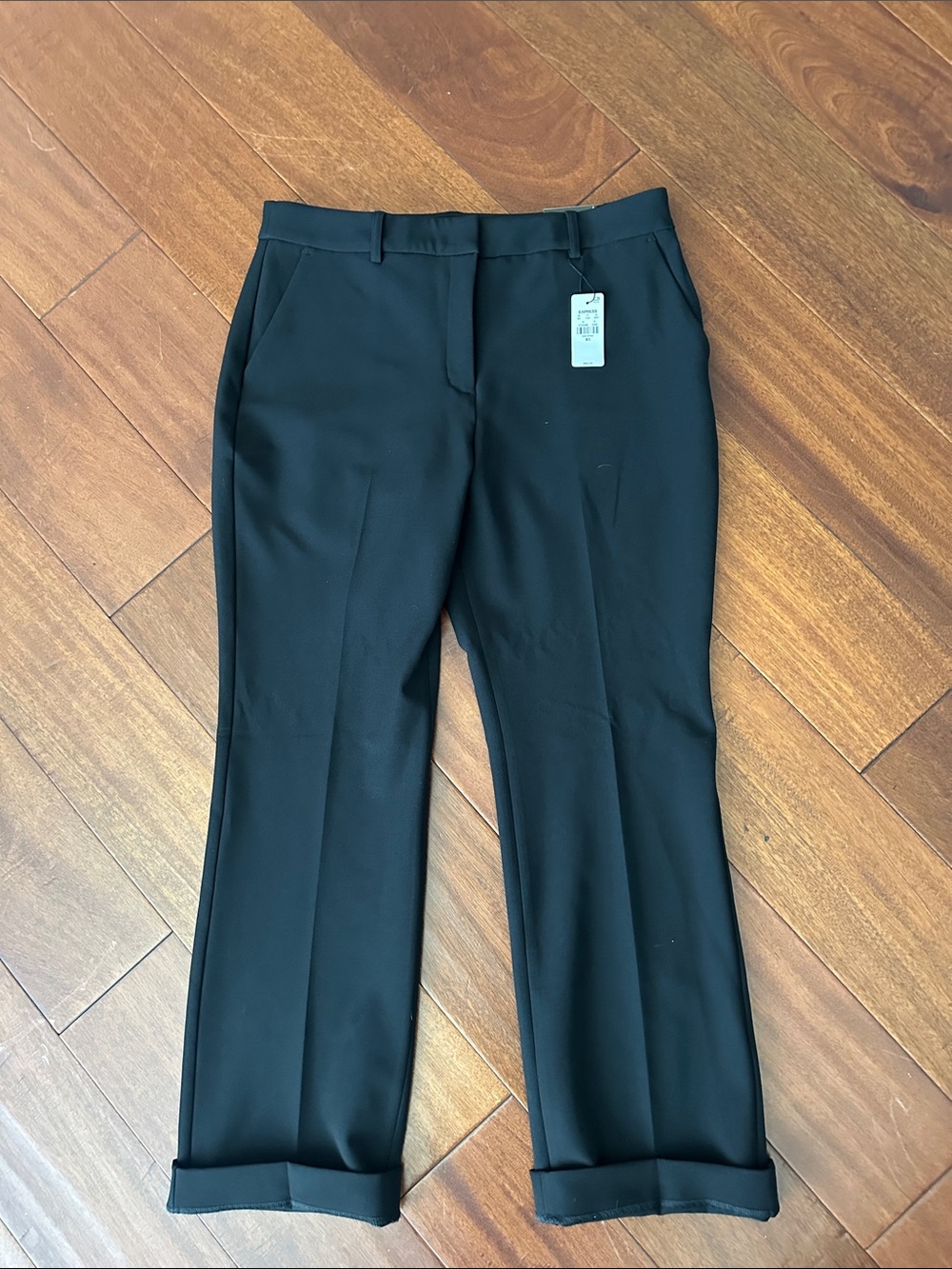 Express Editor Boot Mid Rise Black Women's Dress Pants 10S